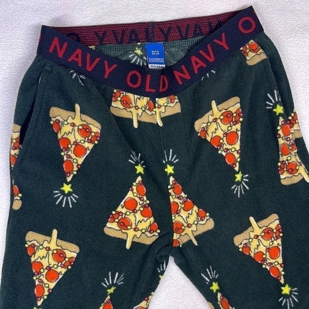 Old Navy Pizza Tree Pajama Fleece Pants size XS (5) boys